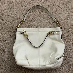 Coach Cream Leather Shoulder Bag